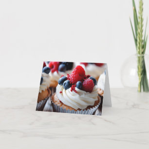 Patriotic Cupcake Dankeskarte