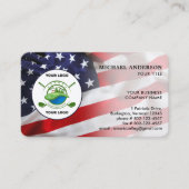 Patriotic Custom Corporate Logo American Flag Visitenkarte (Vorderseite)