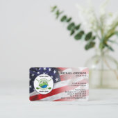 Patriotic Custom Corporate Logo American Flag Visitenkarte (Stehend Vorderseite)