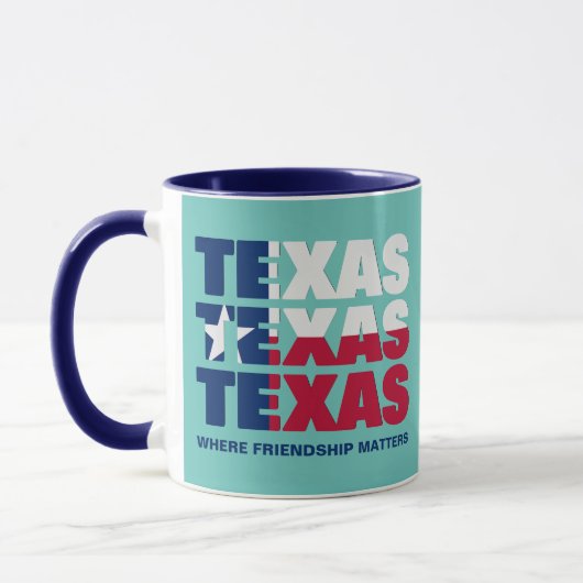 Patriotic Custom TEXAS FLAG Tasse (Links)