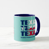 Patriotic Custom TEXAS FLAG Tasse (VorderseiteRechts)