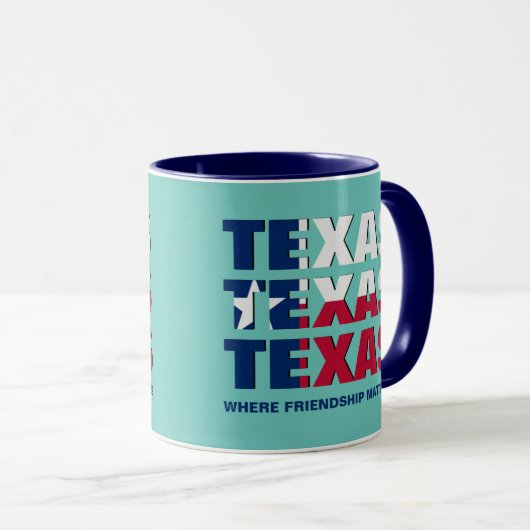 Patriotic Custom TEXAS FLAG Tasse (VorderseiteRechts)