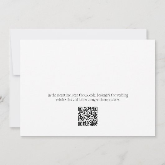 Patriotic Custom Wedding Save the Date QR Code Ankündigung (Rückseite)