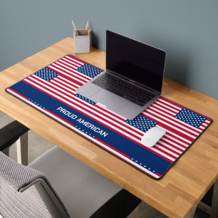 Patriotic Customizable USA American Flag Schreibtischunterlage