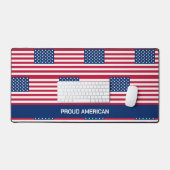 Patriotic Customizable USA American Flag Schreibtischunterlage (Tastatur & Maus)