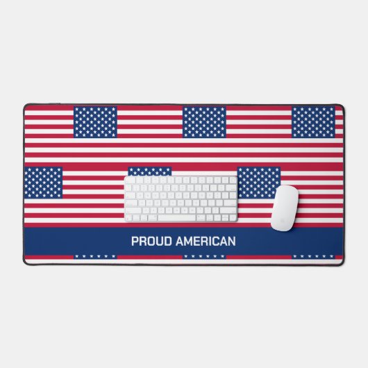 Patriotic Customizable USA American Flag Schreibtischunterlage (Tastatur & Maus)