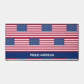 Patriotic Customizable USA American Flag Schreibtischunterlage (Vorderseite)