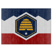 Patriotic cutting board with Flag of Utah, US Schneidebrett (Vorderseite)