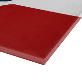 Patriotic cutting board with Flag of Utah, US Schneidebrett (Ecke)