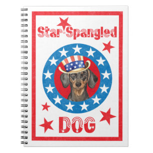 Patriotic Dachshund Notizblock
