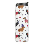 Patriotic Dachshund Thermosbecher (Nach links gedreht)