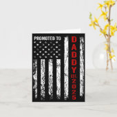 Patriotic Dad Promoted To Daddy Est 2025 New Dad 2 Karte (Gelbe Blume)