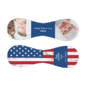 Patriotic DADDY Happy Vatertag Custom 2 Foto Baseball (Paneele)