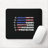 Patriotic Daddy Protector Daddy Us Flag Mousepad (Mit Mouse)