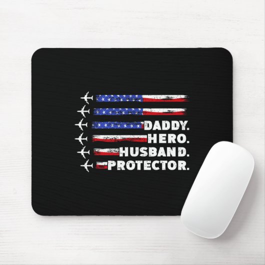 Patriotic Daddy Protector Daddy Us Flag Mousepad (Mit Mouse)