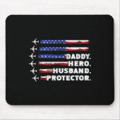 Patriotic Daddy Protector Daddy Us Flag Mousepad (Vorne)