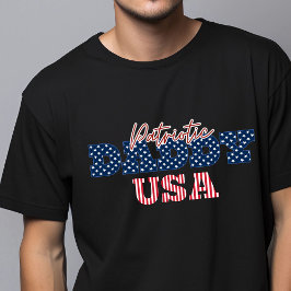 Patriotic Daddy USA Flag Vatertag T-Shirt
