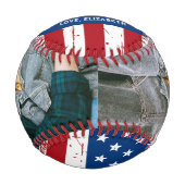 Patriotic DADDY Vatertag Amerikanische Flagge 2 Fo Baseball (Vorderseite)