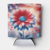 Patriotic Daisy and American Flag Independence Day Dosenkühler (Vorderseite)