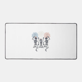 Patriotic Dancing Skeleton Fireworks Vintage Shirt Schreibtischunterlage