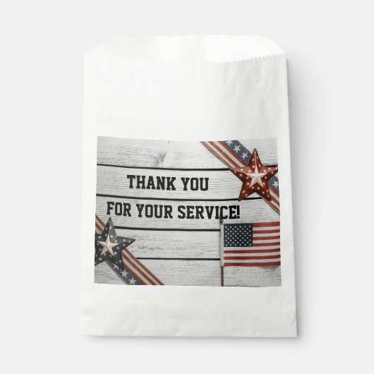 Patriotic Danke, dass Sie gedient haben Geschenktütchen (Vorderseite)
