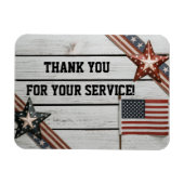 Patriotic Danke, dass Sie gedient haben Magnet (Horizontal)