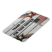 Patriotic Danke, dass Sie gedient haben Magnet (Linke Seite)