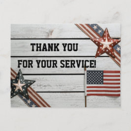 Patriotic Danke, dass Sie gedient haben Postkarte