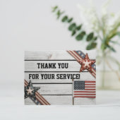 Patriotic Danke, dass Sie gedient haben Postkarte (Stehend Vorderseite)
