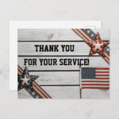 Patriotic Danke, dass Sie gedient haben Postkarte (Vorne/Hinten)