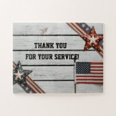 Patriotic Danke, dass Sie gedient haben Puzzle (Horizontal)