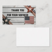 Patriotic Danke, dass Sie gedient haben Visitenkarte (Vorne/Hinten)