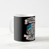 Patriotic danke Ihnen für Ihren Service Veterans D Kaffeetasse (Vorderseite Links)