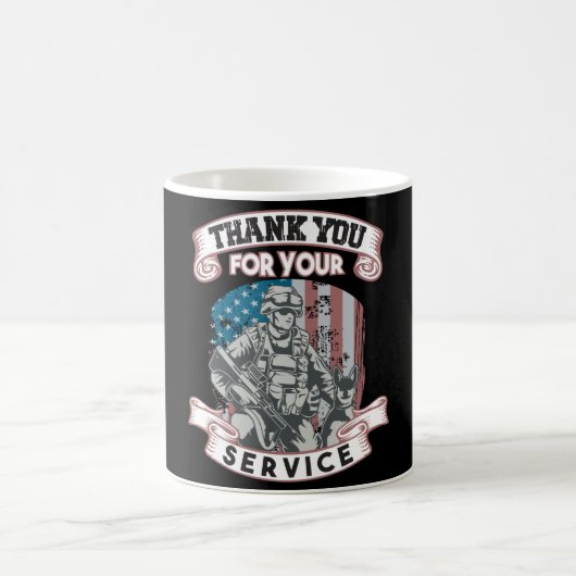 Patriotic danke Ihnen für Ihren Service Veterans D Kaffeetasse (Mittel)