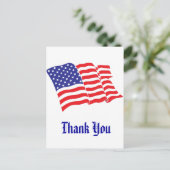 Patriotic danke postkarte (Stehend Vorderseite)