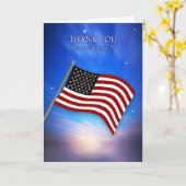Patriotic, Danke, USA Flag bei Twilight Karte (Gelbe Blume)