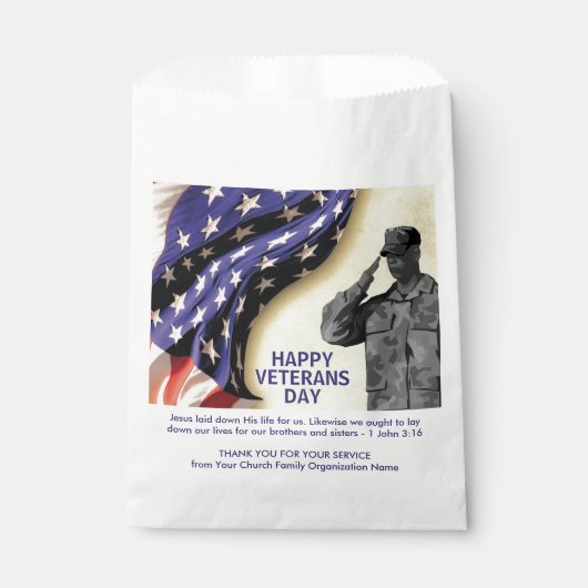 Patriotic Dankeschön VETERANS DAY Geschenktütchen (Vorderseite)