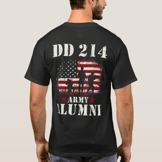 Patriotic Dd 214 Alumni Dd214 Military Veteran Day T-Shirt (Rückseite)