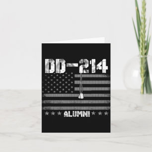 Patriotic Dd-214 Alumni Militärveteran Long Slee Karte