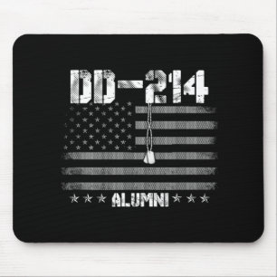 Patriotic Dd-214 Alumni Militärveteran Long Slee Mousepad