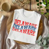 Patriotic Delaware Red and Blue Boho T - Shirt