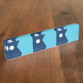 Patriotic desk nameplate with Flag of Minnesota Namensplakette (Seite)