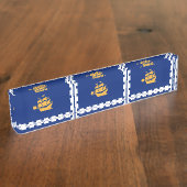 Patriotic desk nameplate with Flag of Quebec City Namensplakette (Seite)