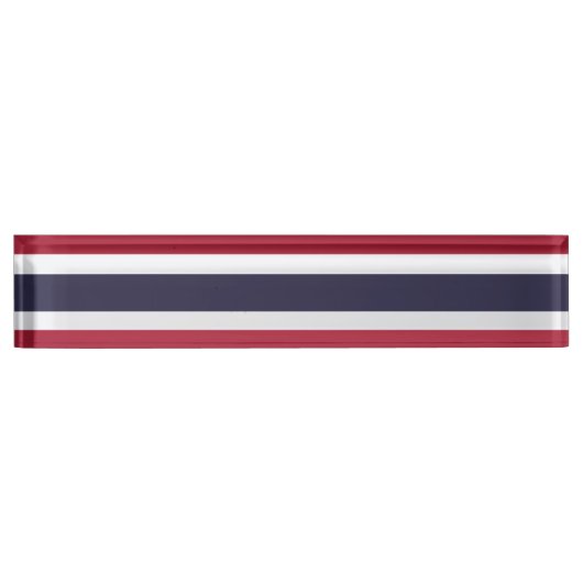Patriotic desk nameplate with Flag of Thailand Namensplakette (Vorderseite)