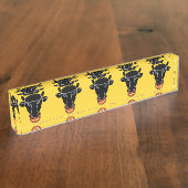 Patriotic desk nameplate with Flag of Uri, Swiss Namensplakette (Seite)