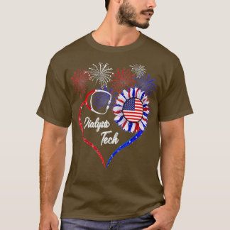 Patriotic Dialysis Tech - American Flag Liebe T-Shirt