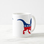 Patriotic Dinosaur Kaffeetasse (VorderseiteRechts)