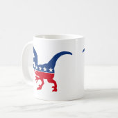 Patriotic Dinosaur Kaffeetasse (Vorderseite Links)