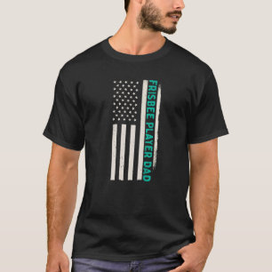 Patriotic Disk Golf Golfer Coach Frisbee Player D T-Shirt