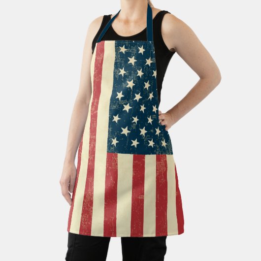 Patriotic Distressed USA Flag Schürze (InSitu)